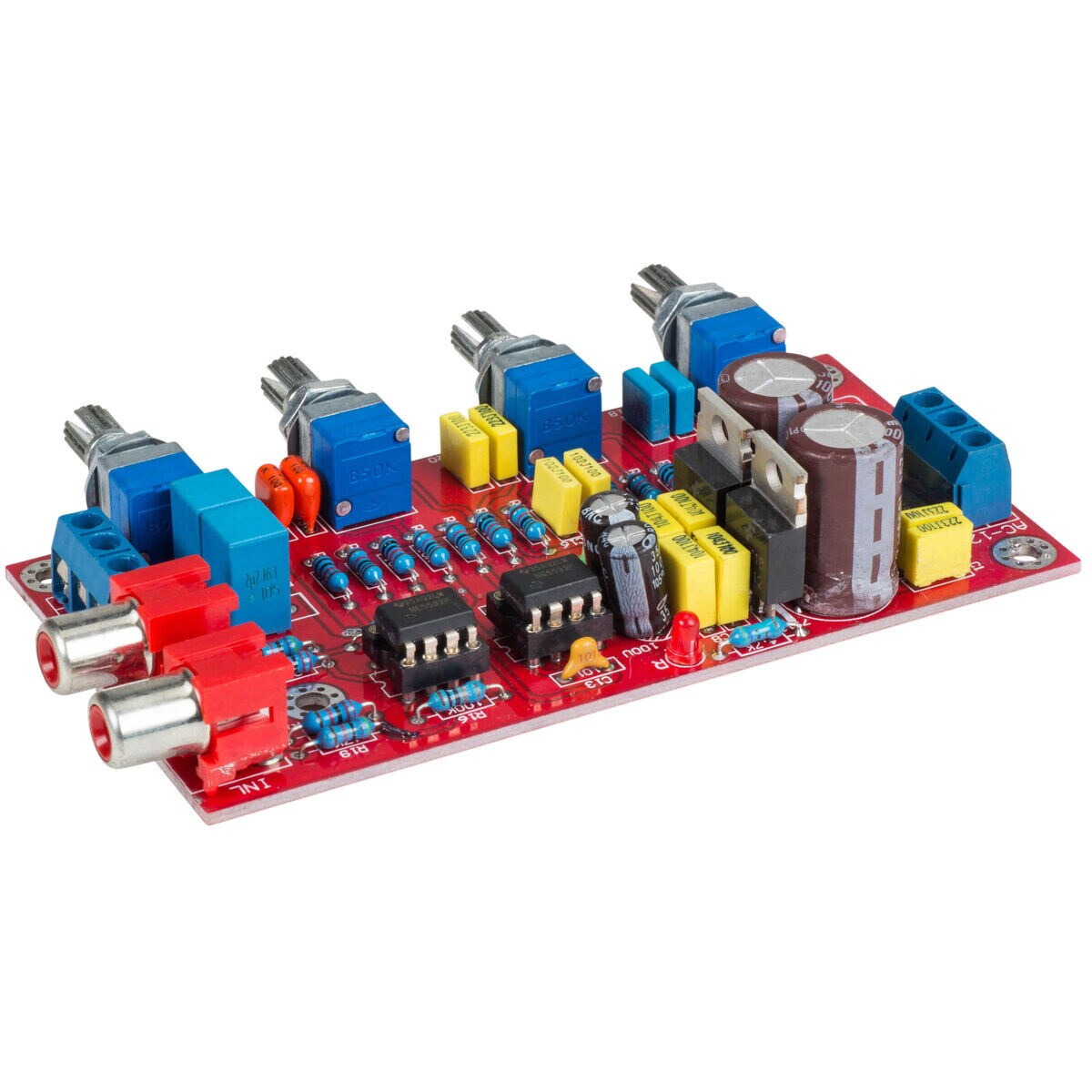 Yuan-Jing NE5532 Stereo Preamp Volume Control Board with Treble